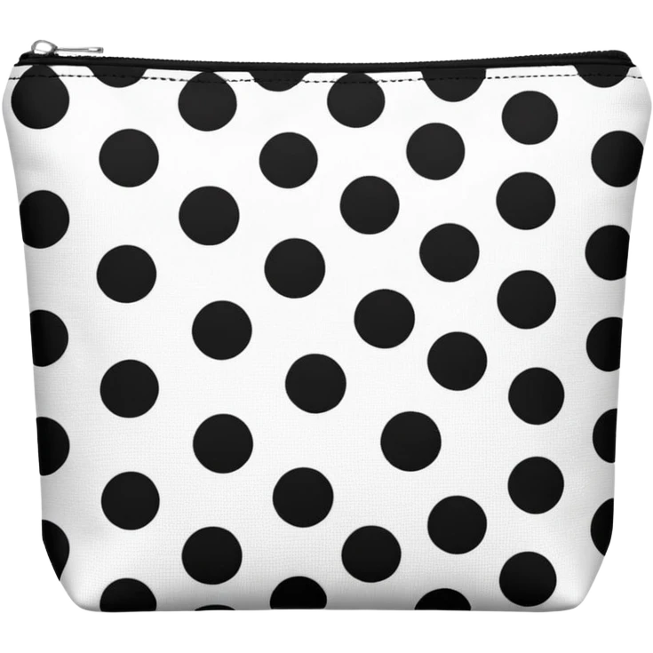 make a makeup puch with polka dots style emoji