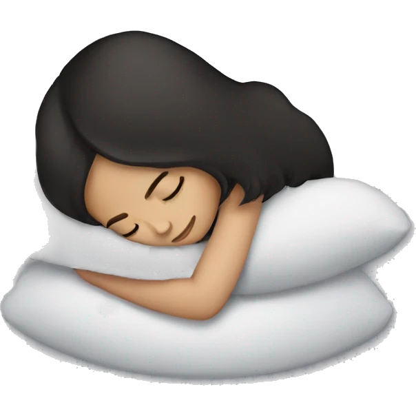 sleeping dark-haired girl emoji