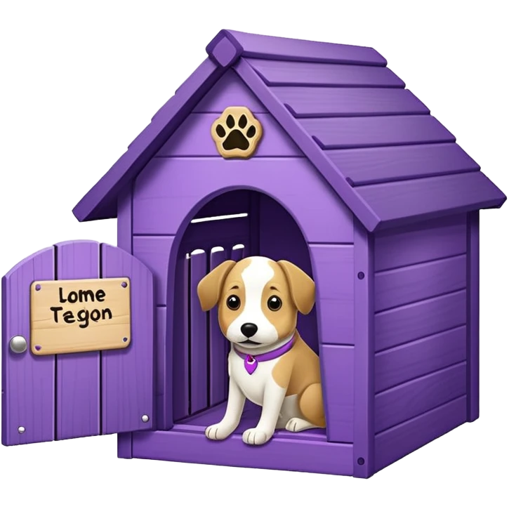purple dog kennels emoji