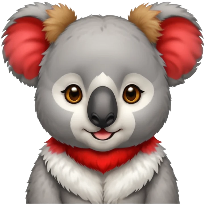 Koala with red earrings emoji