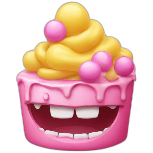 gum having a birthday emoji