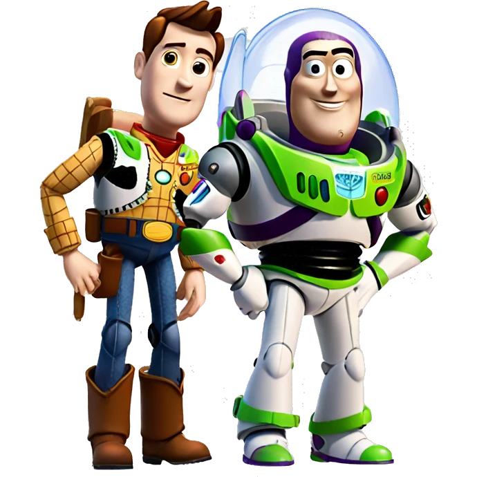 Buzz lightyear and woody emoji