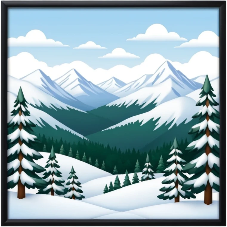 An Alaskan snowy winter back drop to be used in the style of "duck hunt" the bottom 30% needs to contain landscape and the top 70% needs to be blank space. emoji