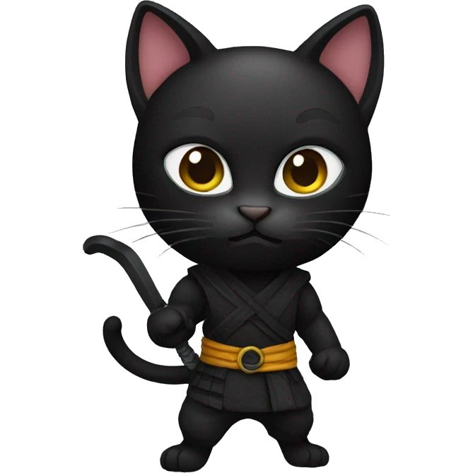 black ninja cat emoji