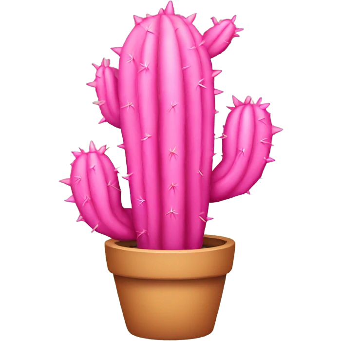 Pink cactus emoji