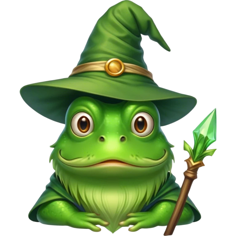 Frog as a wizard  emoji