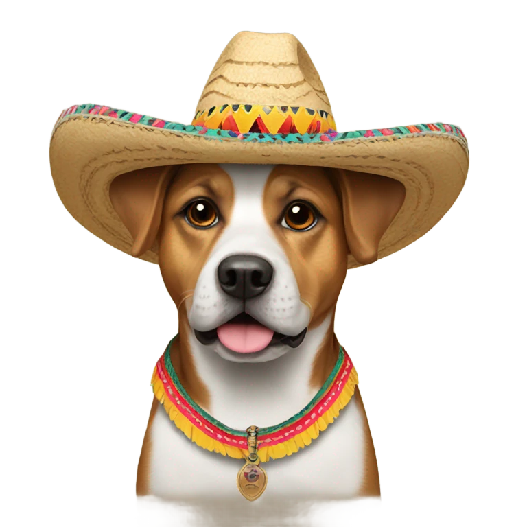 Dog in a sombrero emoji