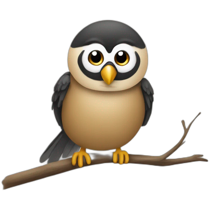 Singe sur un oiseau emoji