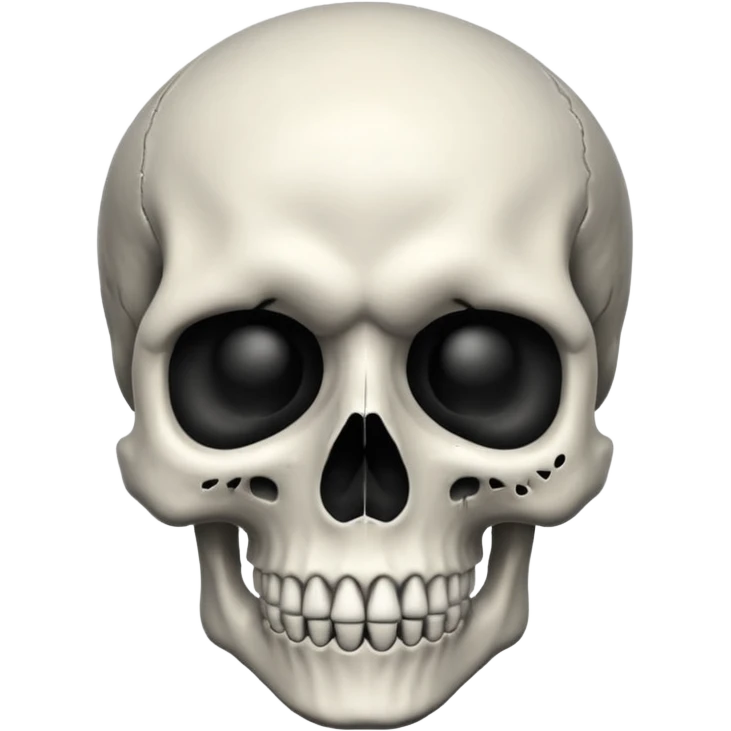 Skull black and white emoji