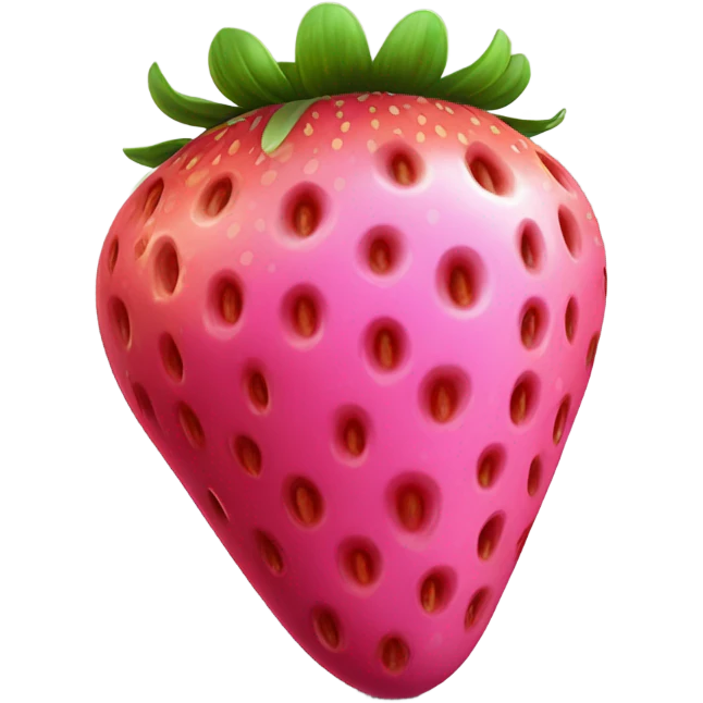 Hot pink and red strawberry  emoji
