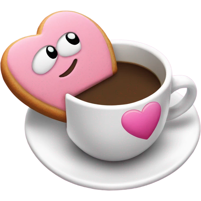 I want you to add the coffee cup emoji ☕️ next to this pink heart emoji💖 and the cookie chip emoji🍪 emoji