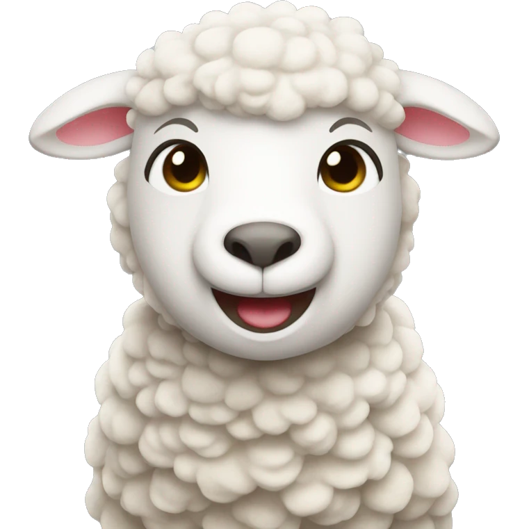A plush lamb emoji