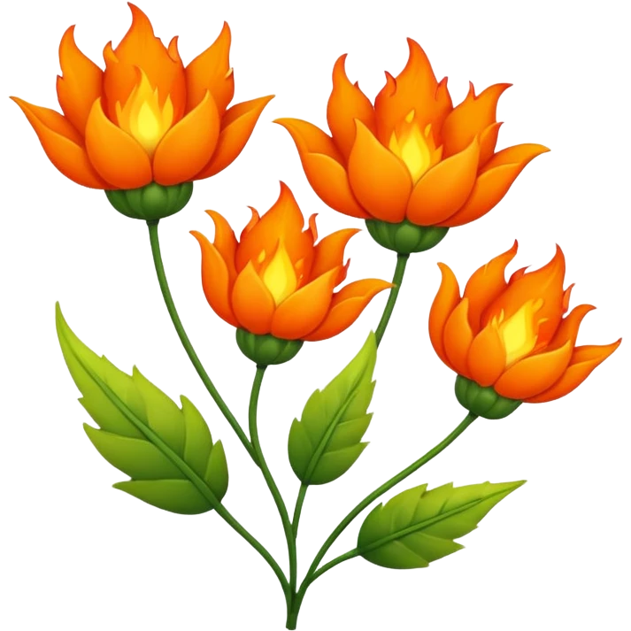 Flame flowers  emoji