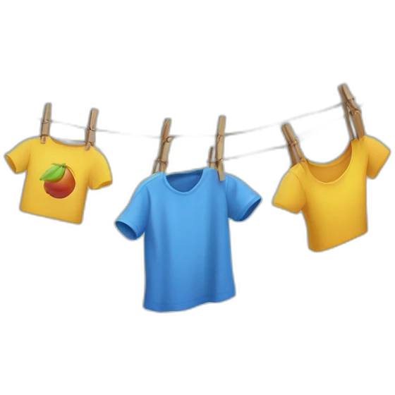 Washing line with ethereum emoji