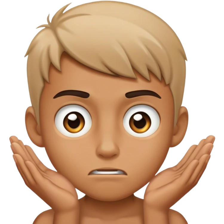 boy wants to say hello but agressive emoji