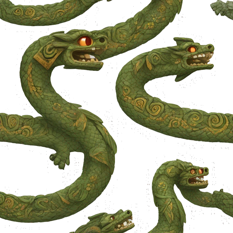 a feathered serpent associated with the knowledge of many pre-Hispanic cultures emoji