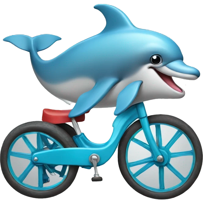 Dolphin riding a tricycle  emoji