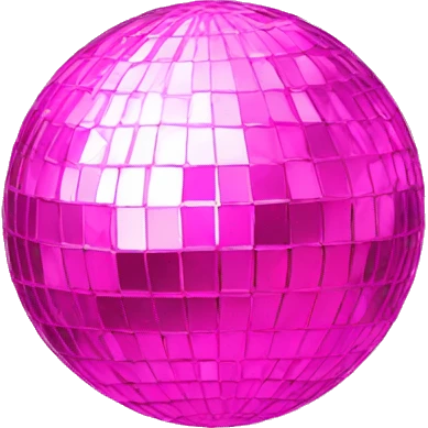 Pink disco ball emoji