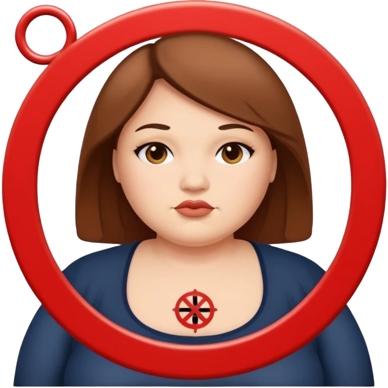 Persona gorda co el simbolo de prohibido  emoji