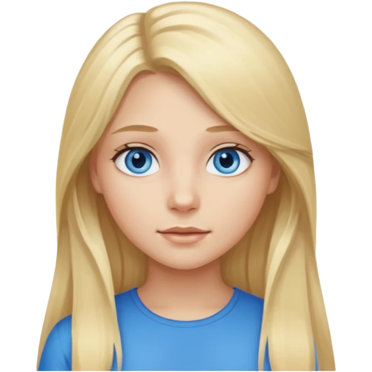 Girl blond long hars  emoji