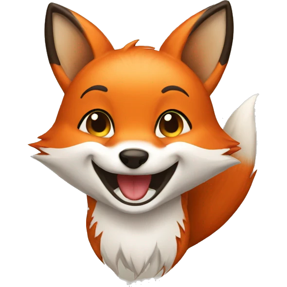 happy fox emoji