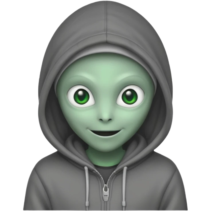 allien with hoodie emoji