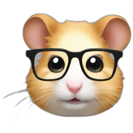 hamster emoji with glasses from future emoji