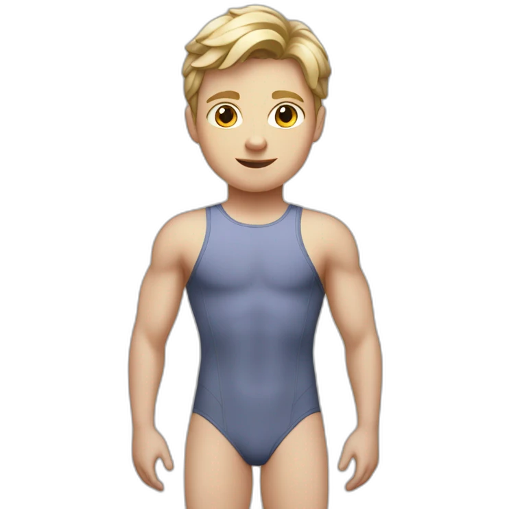 white boy in gym leotard emoji
