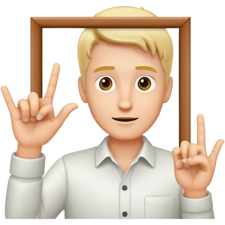 film director hand gestures, framing shot with fingers emoji
