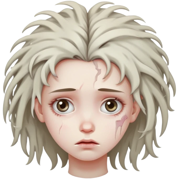 Girl with broken brain  emoji