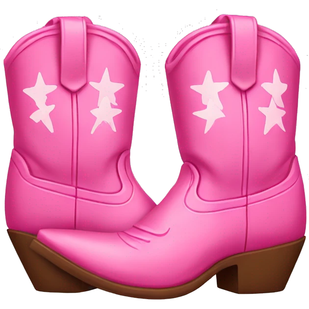 Pink cowboy boots emoji