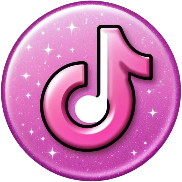 glitter pink logo TikTok emoji