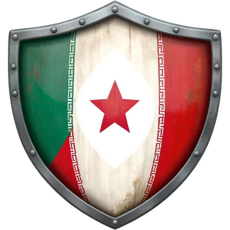 gray shield with the flag of Iran emoji