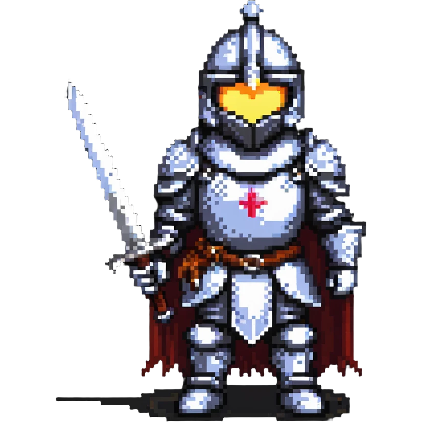 Dark knight with armor and sword emoji