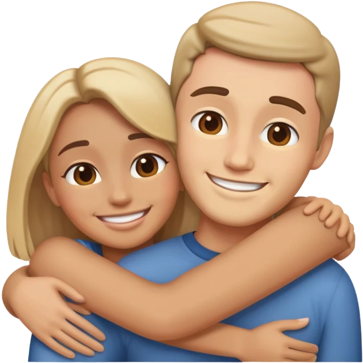 Couple hug from behind emoji