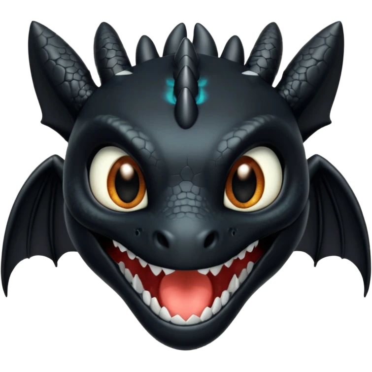 Toothless with white one emoji