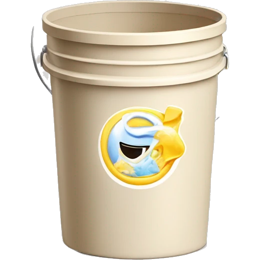 washing powder in a beige bucket emoji
