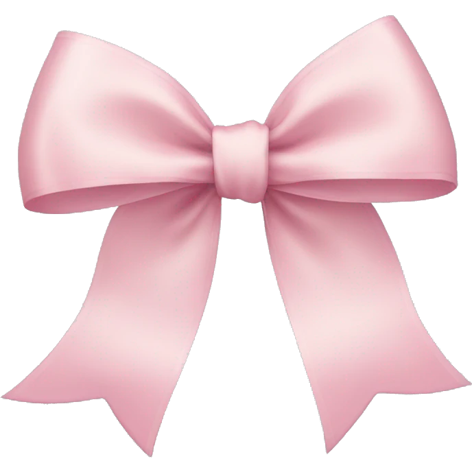 light pink ribbon bow emoji