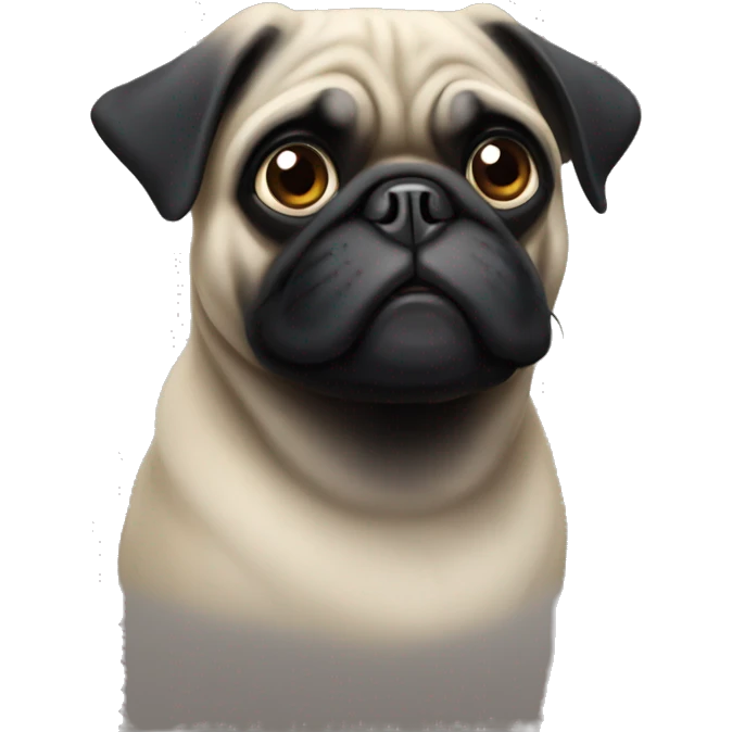 Black pug emoji