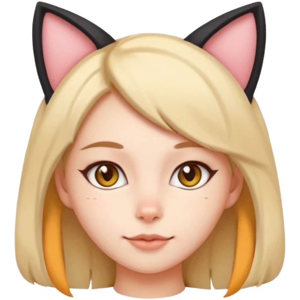 She has cute cat ears emoji