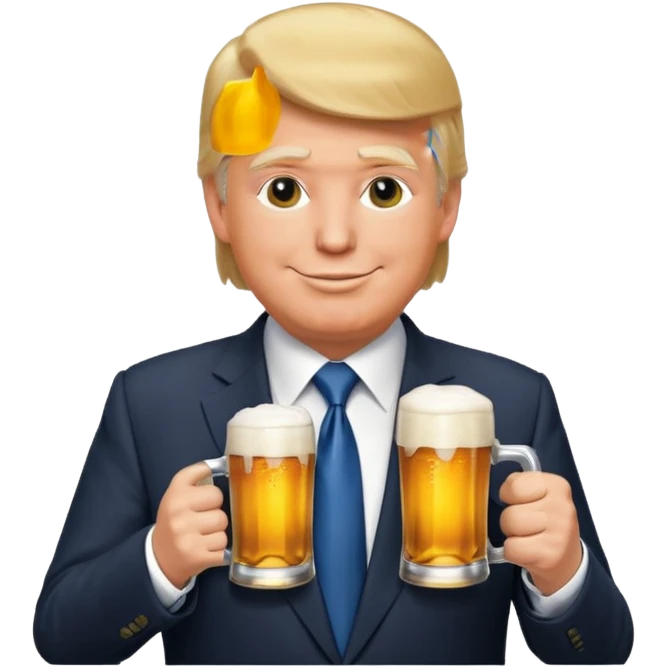 Donald Trump avec une bière dans les mains carapisse emoji