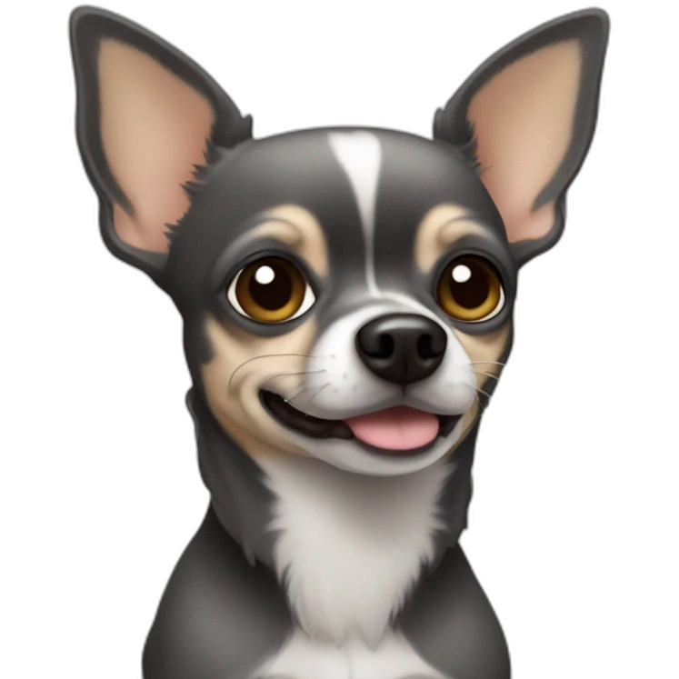 Chihuahua gris oscuro emoji