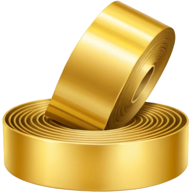 Measurement tape in gold for visiting card emoji