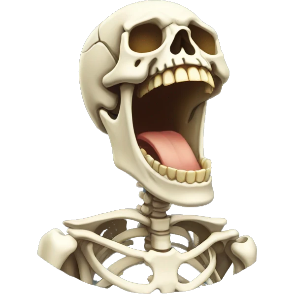 Skeleton yawning  emoji