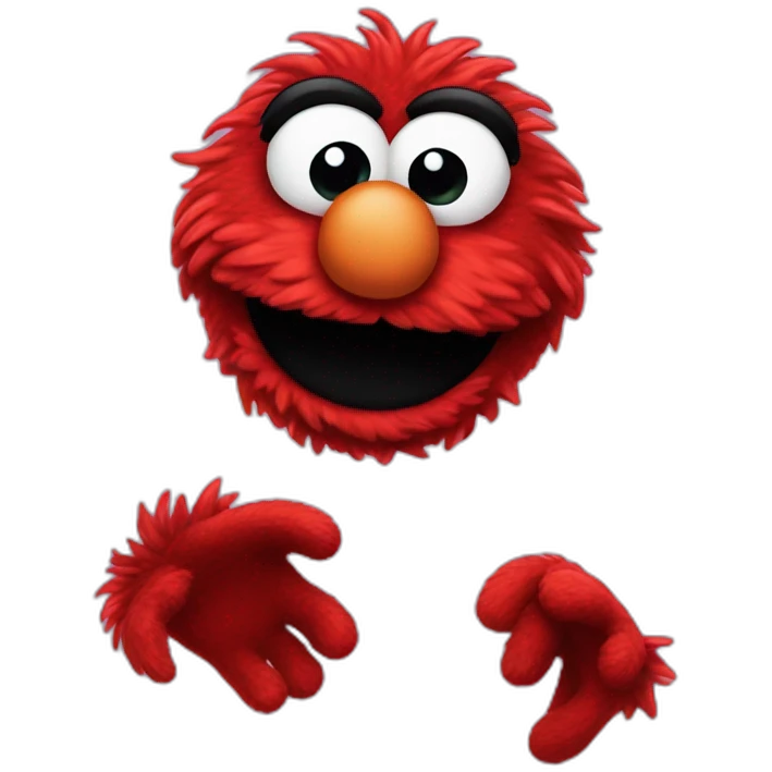 elmo is happy emoji