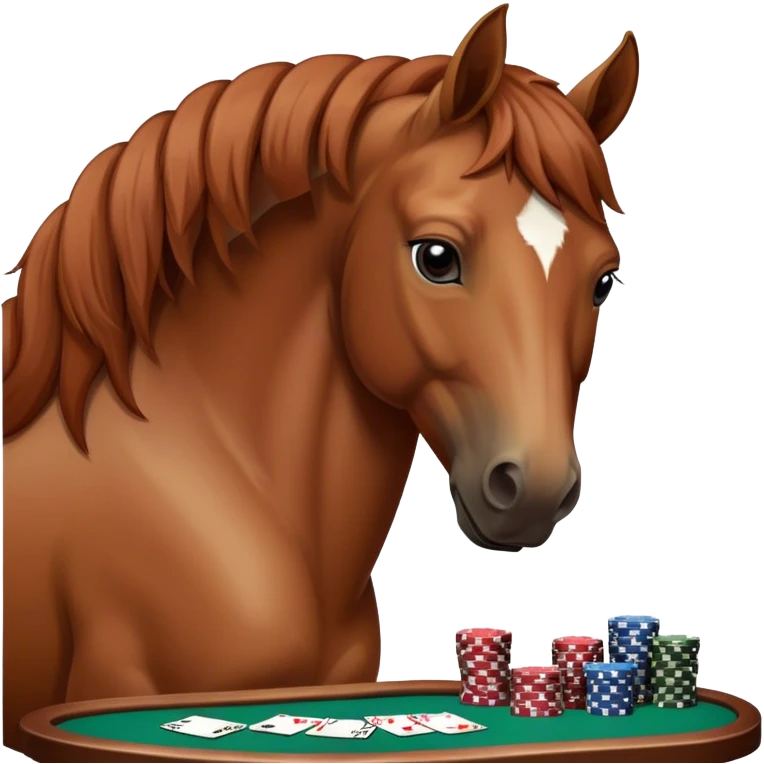 horse playing poker emoji