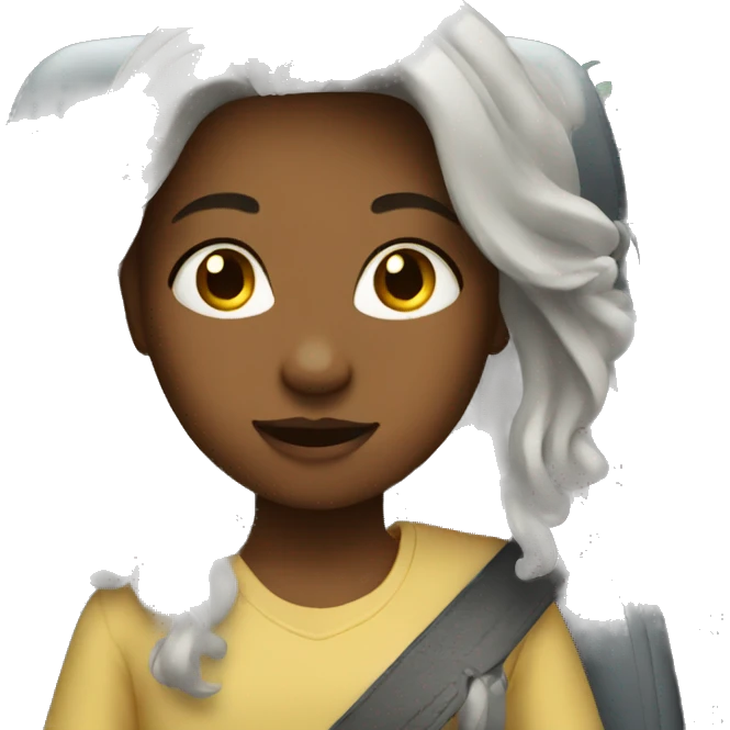 girl in car interior emoji