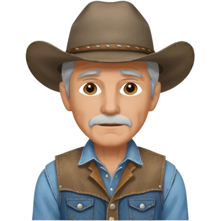 old cowboy with vest emoji