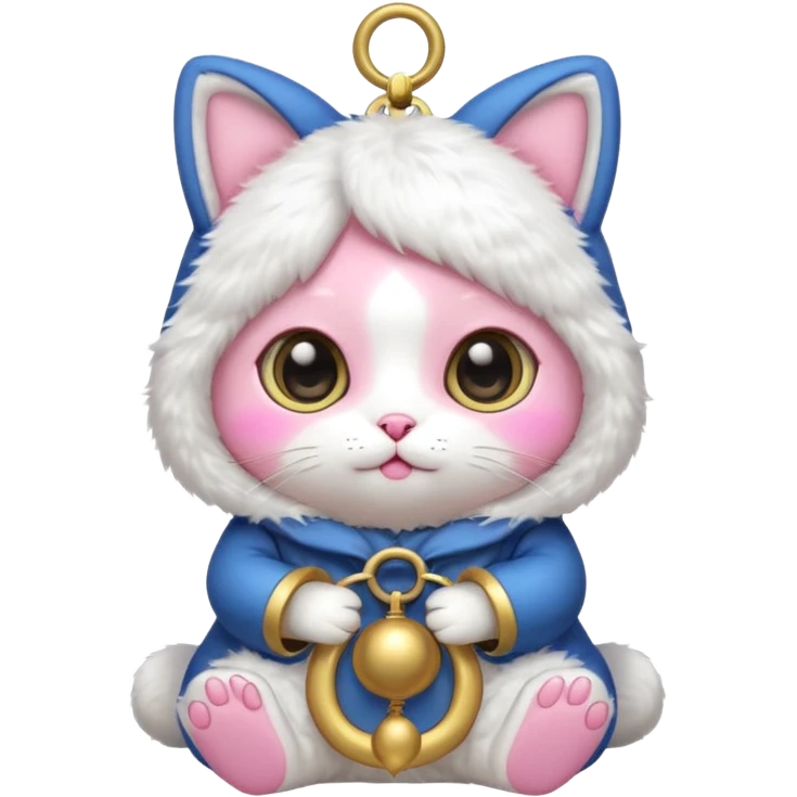 kawaii neko, cute outfit with bell emoji