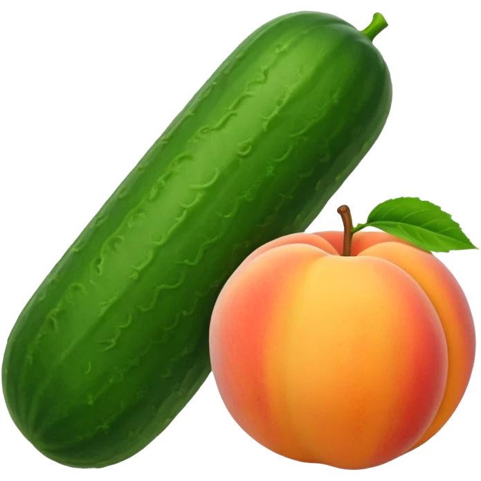 Cucumber+peach emoji